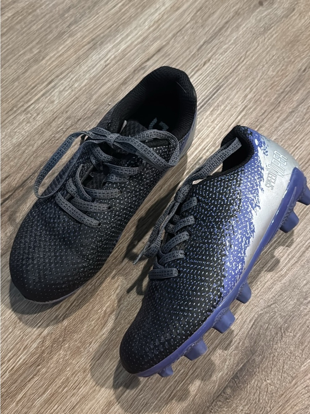 DSG Kids Black and Purple Soccer Cleats